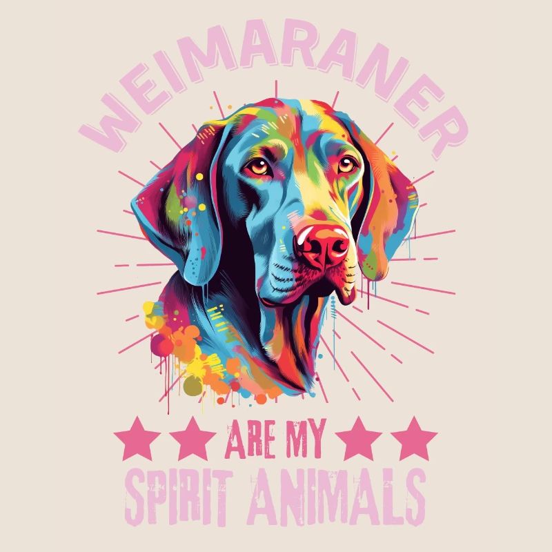 Weimaraner Amateurs d’art coloré de Weimaraner