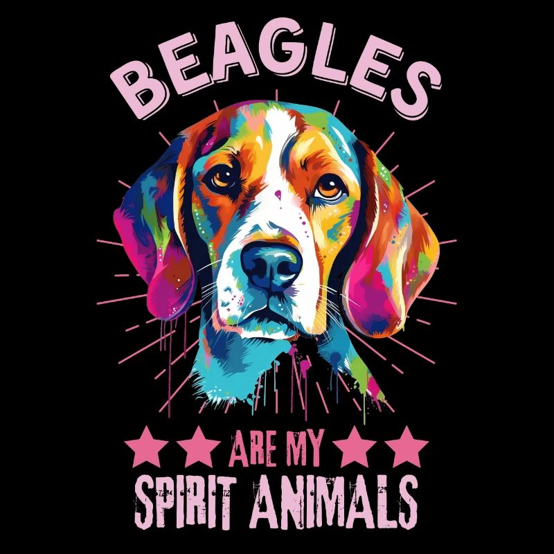 Beagle Lovers Colorful Beagle Art