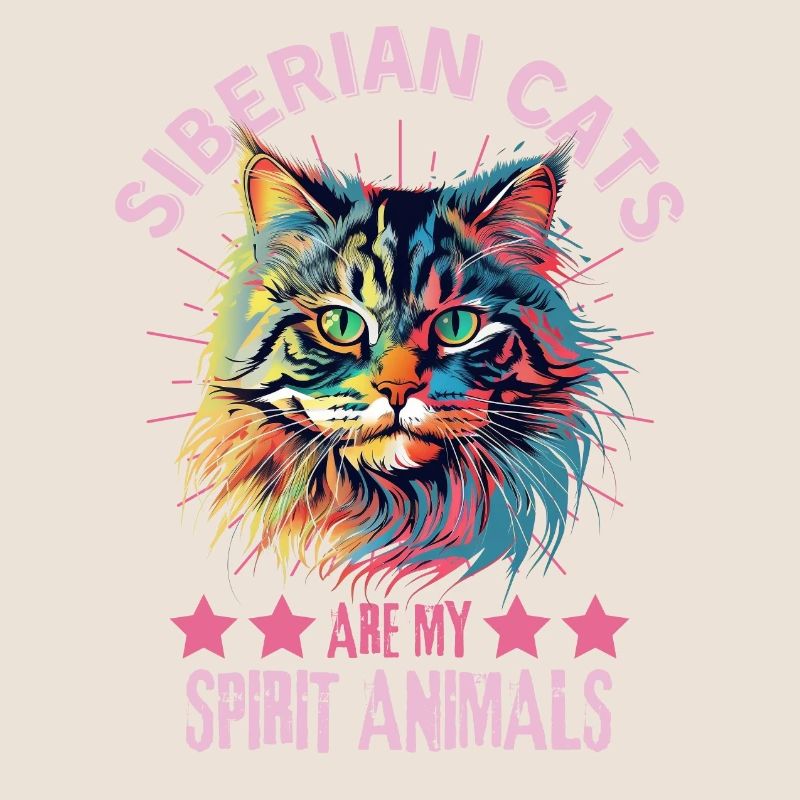 Chat Sibérien Chat Chat Coloré Chat Sibérien