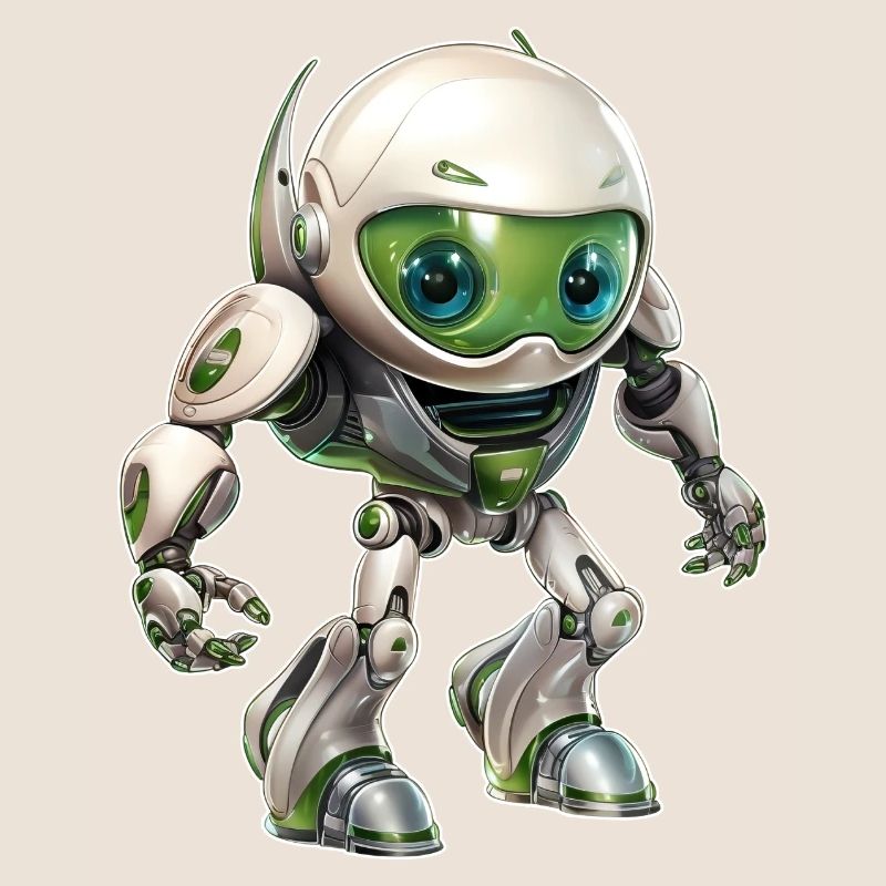 Funny Android Robot from the Pegasus Galaxy