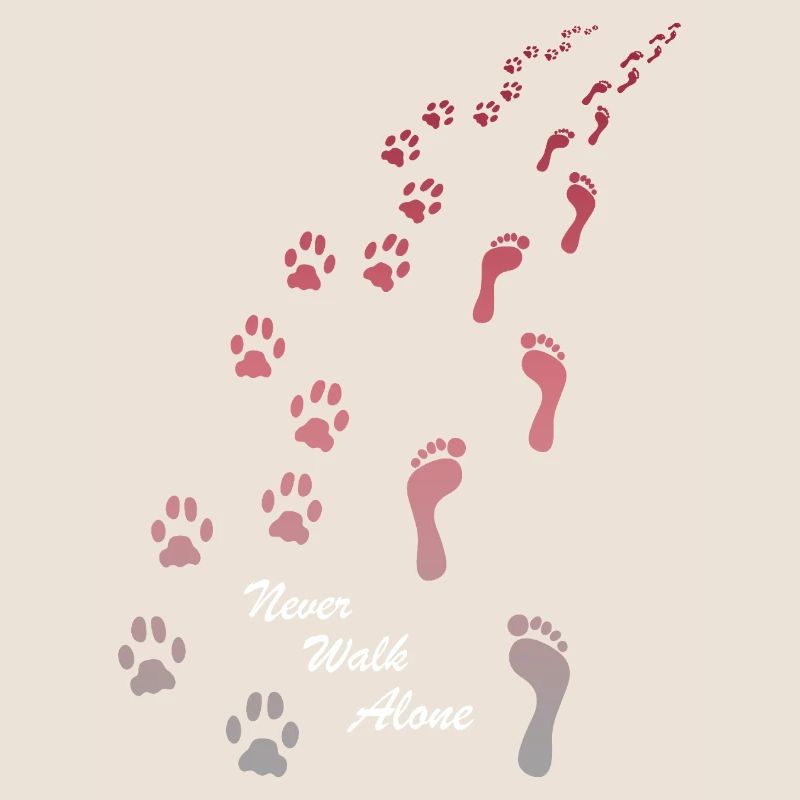 Conception de chien avec graphique de chien Never Walk Alone