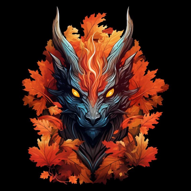 Dragon d’automne en feuillage
