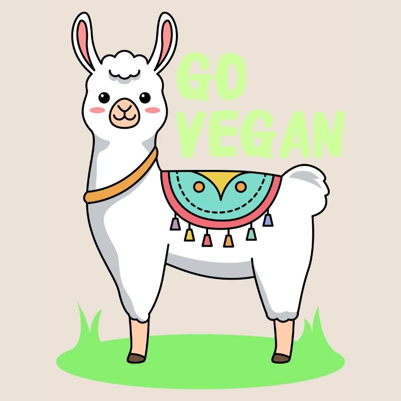 Llama design for proud vegans