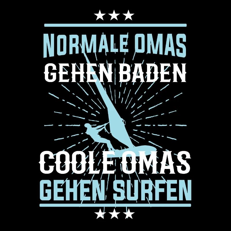 Coole Omas gehen Windsurfen Design