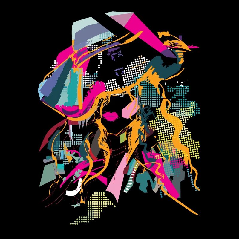Graphique « Dame au chapeau »