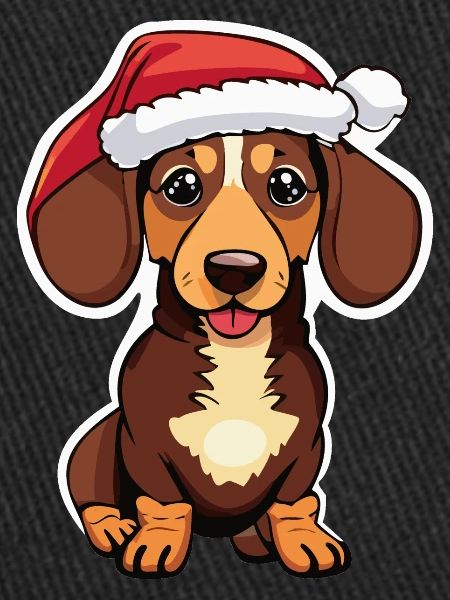 Teckel avec Noël
