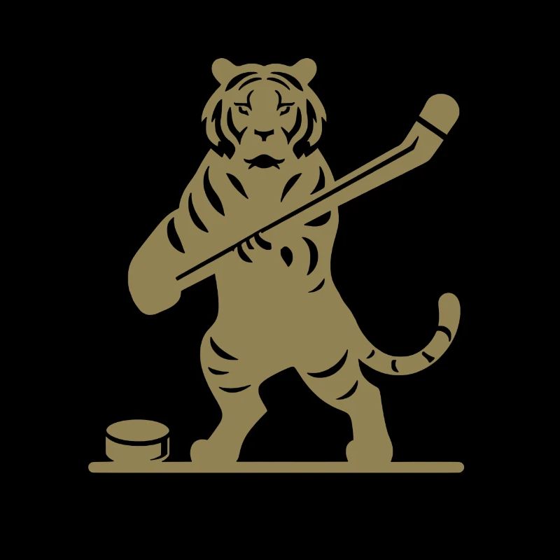Tiger Eishockey Eishockeyspieler Silhouette