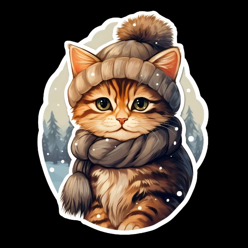 Cat in winter
