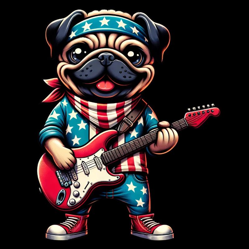 Pug Guitarist