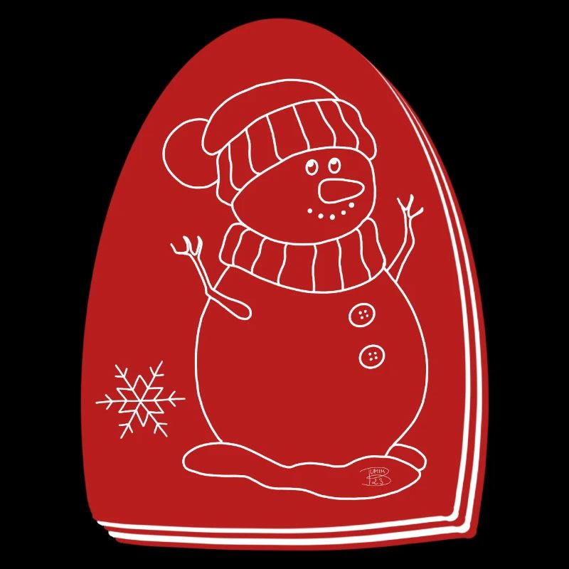"Snowman", boho line art design, series "Xmas"