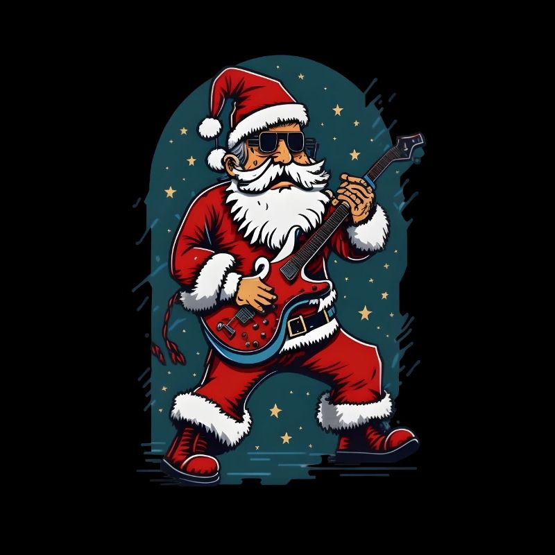 Weihnachtsmann Rock Star