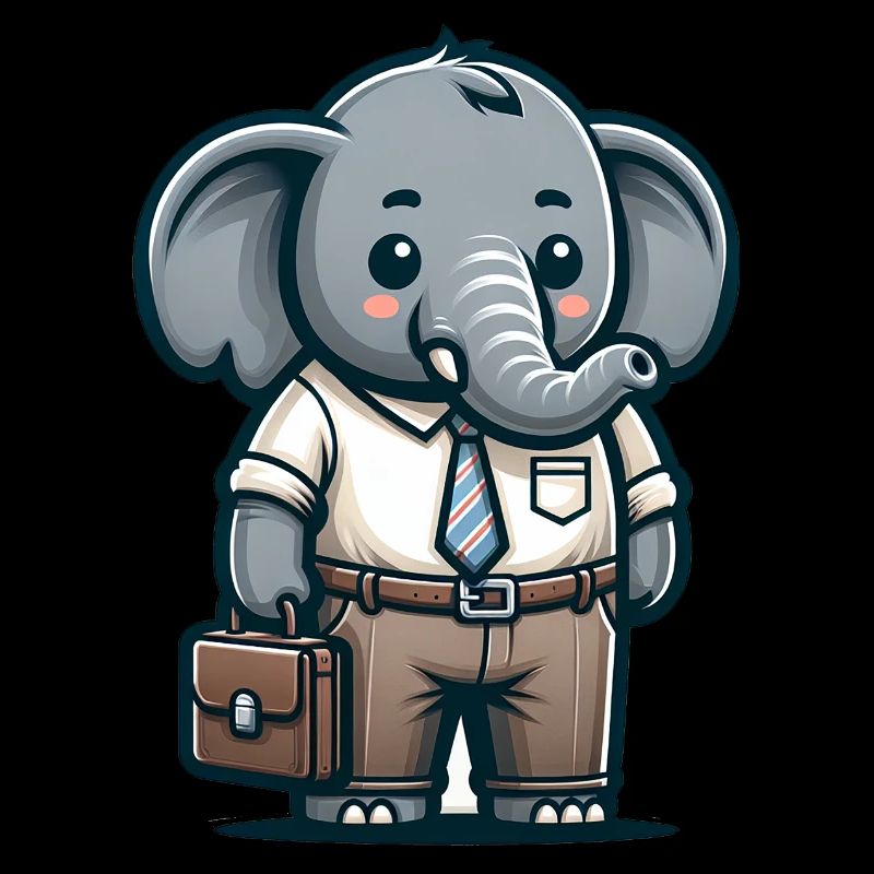 Professeur d’éléphant mignon