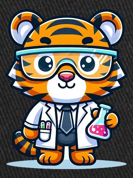 Cute Tiger Scientist