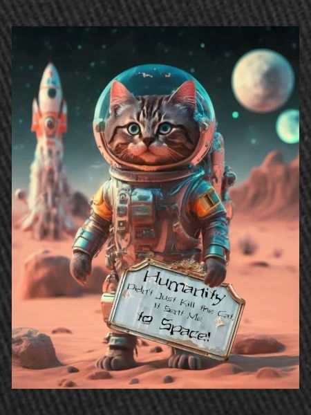Funny Space Cat design