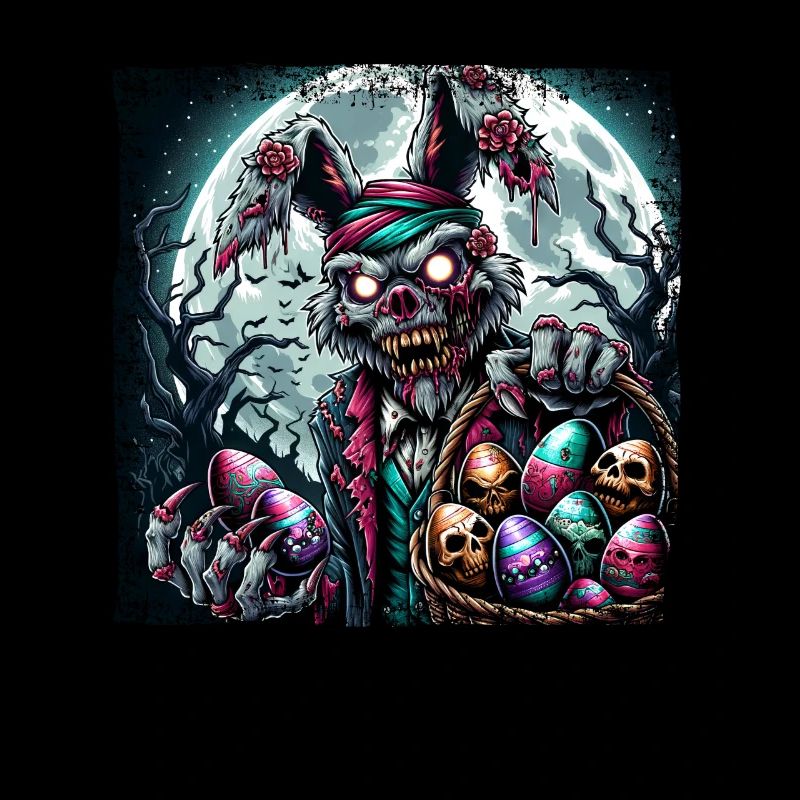 Horreur de lapin zombie de Pâques