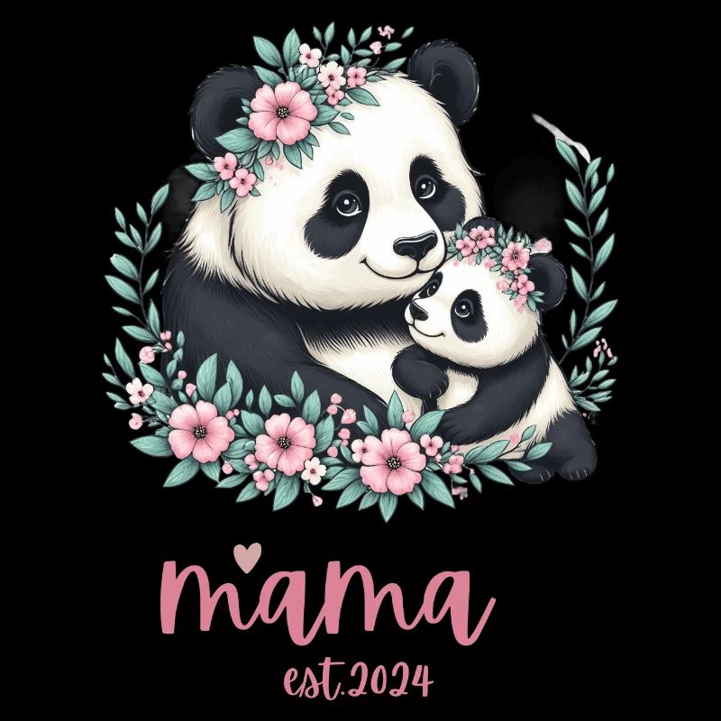 Mama est 2024 I Panda Bear Mum I First Time Mom