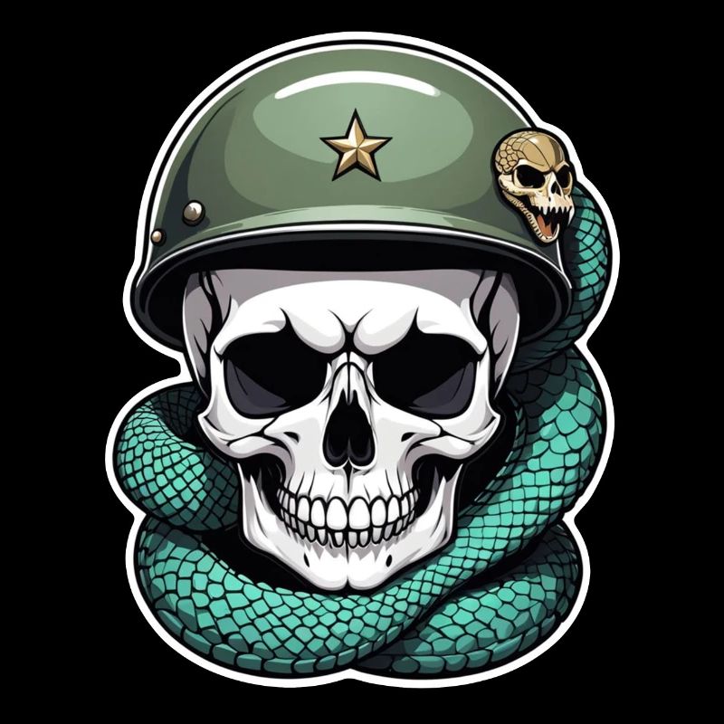 Snake Skeleton and Tattoo