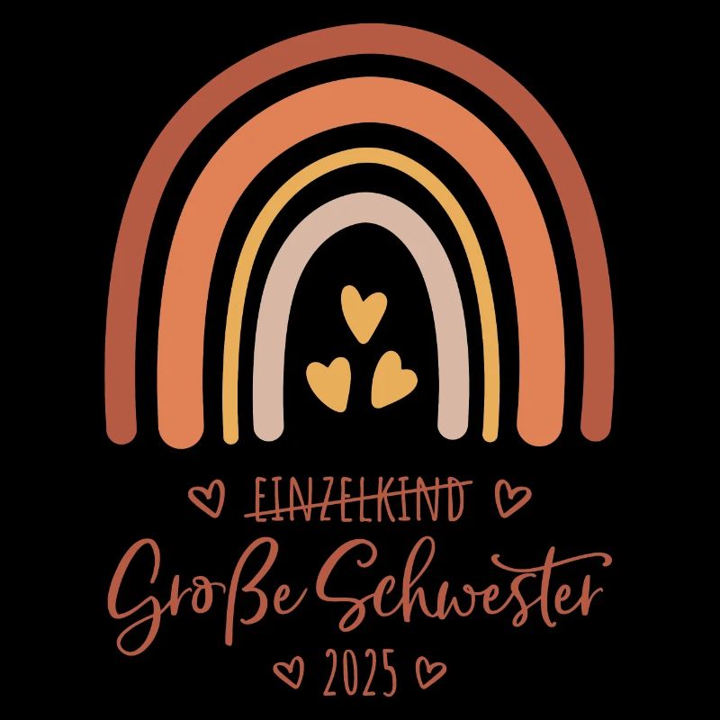 Boho Regenbogen Einzelkind Große Schwester 2025