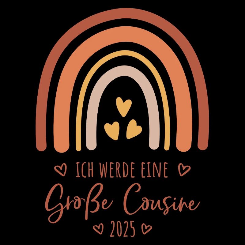 Boho Regenbogen Ich werde eine große Cousine 2025