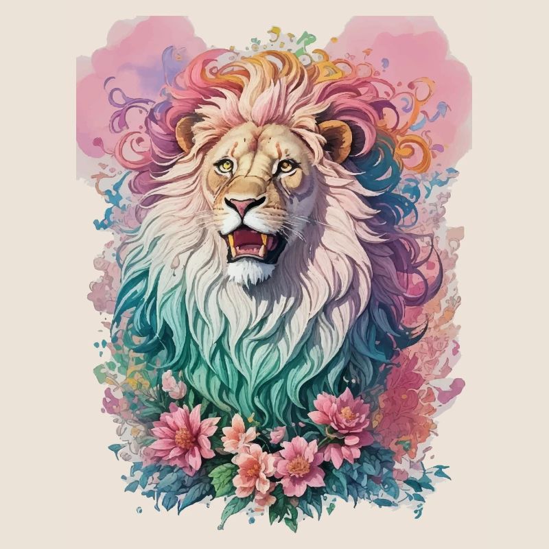 Aquarelle Lion