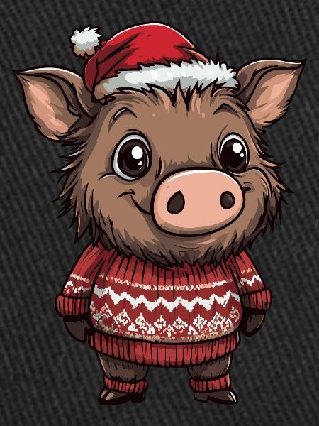 Cochon Noël Sanglier