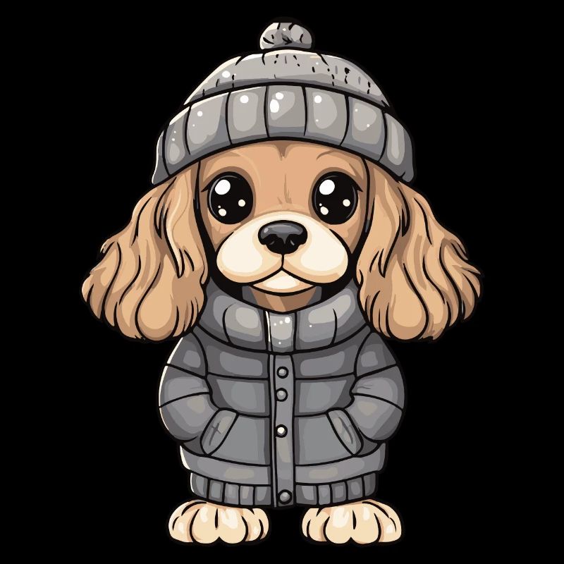 Cocker Spaniel Hund Winter