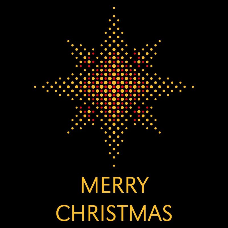 Joyeux Noël (Points de Noël étoiles / Or)