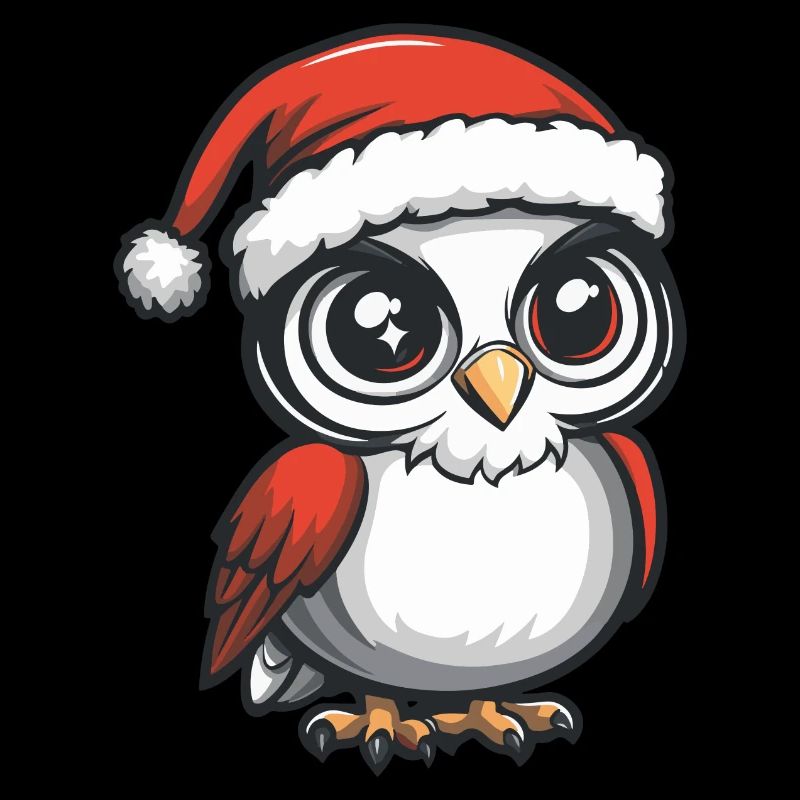 hibou Noël mignon