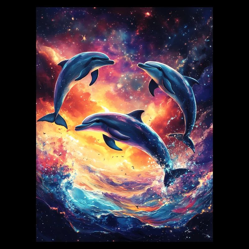 Dauphin Océan Galaxie Espace Dauphins de l’espace