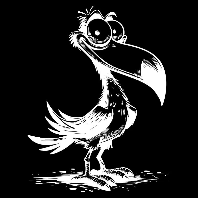 Un bec d’oiseau étrange rencontre de grands yeux