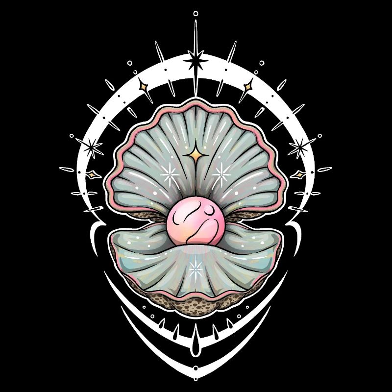 Mystic Seashell with Cosmic Glow