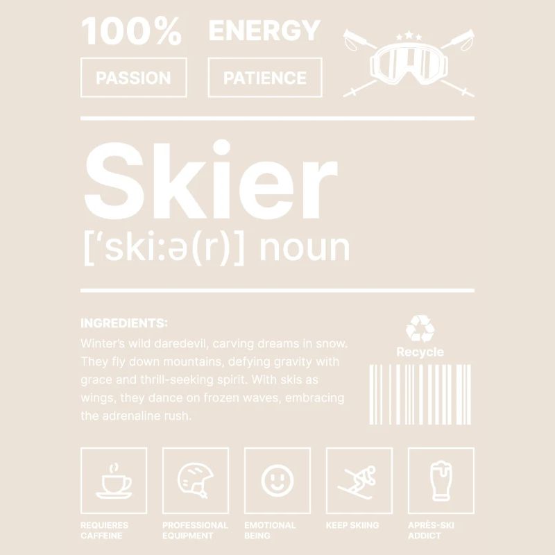 Skifahrer-Lebensstil