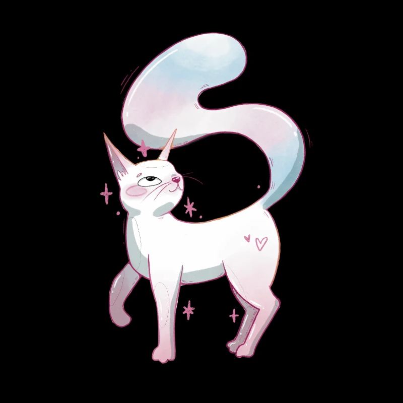 Fierté trans de chat mignon