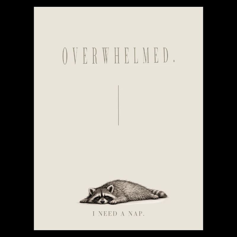 Overwhelmed Raccoon Meme
