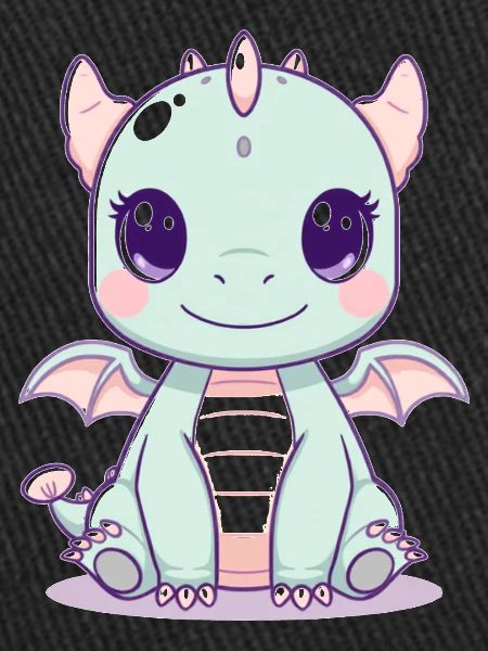 Mint dragon with wings