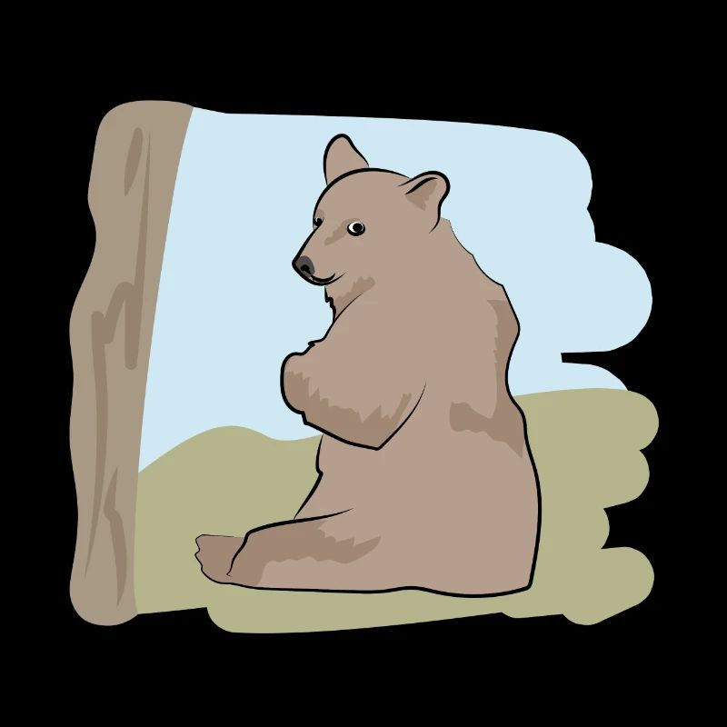 Illustriertes Design mit Bär