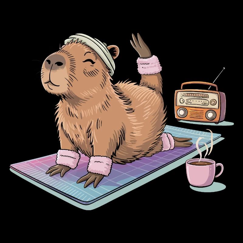 Drôle de Pilates Yoga Capybara