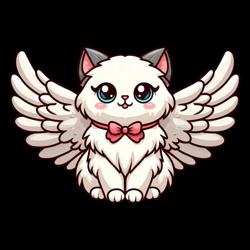 Chat ragdoll mignon dans le style cartoon avec