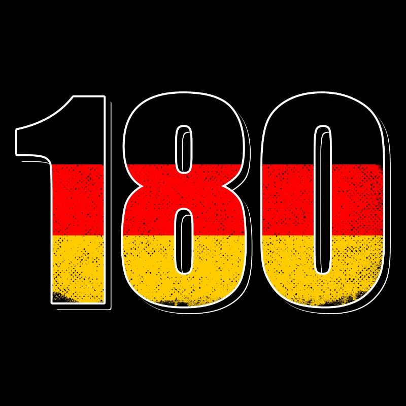 180 cent quatre-vingts fléchettes drapeau allemand