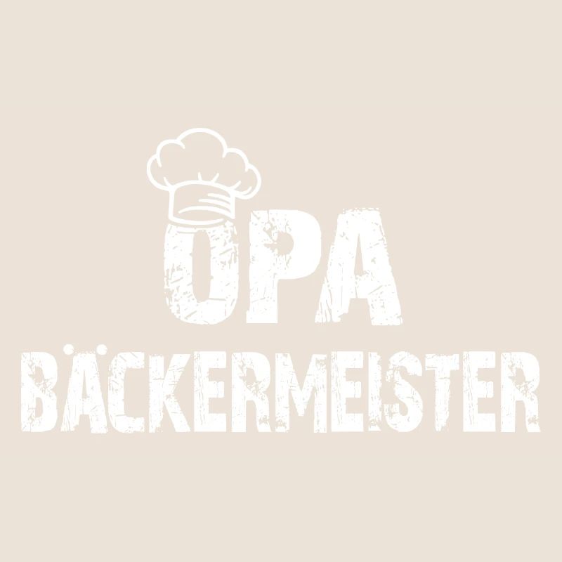 Opa ist Bäckermeister mit Bäckermütze