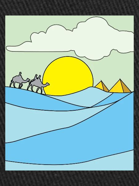 Retro pyramide du désert soleil