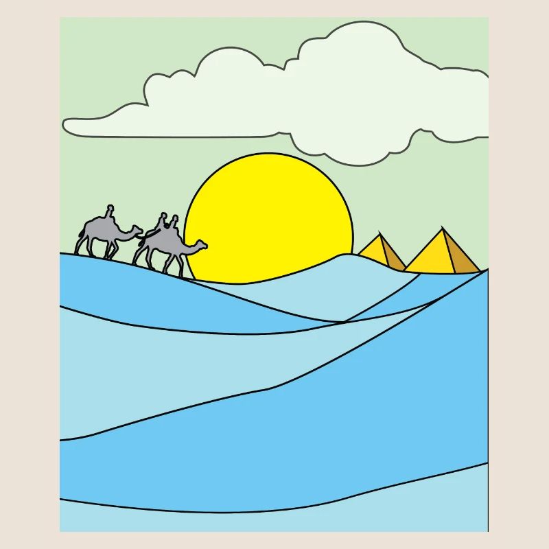 Retro Pyramide Wüste Sonne