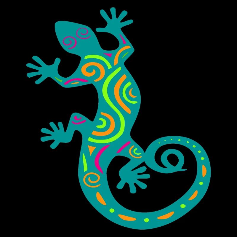 Gecko dessin coloré