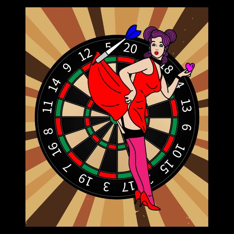 Dartboard Dart player with darts