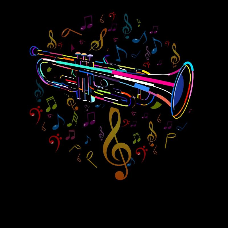 Trompette et notes de musique