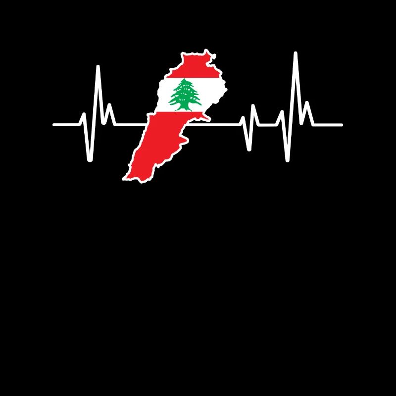 Heartbeat Design Drapeau libanais Liban