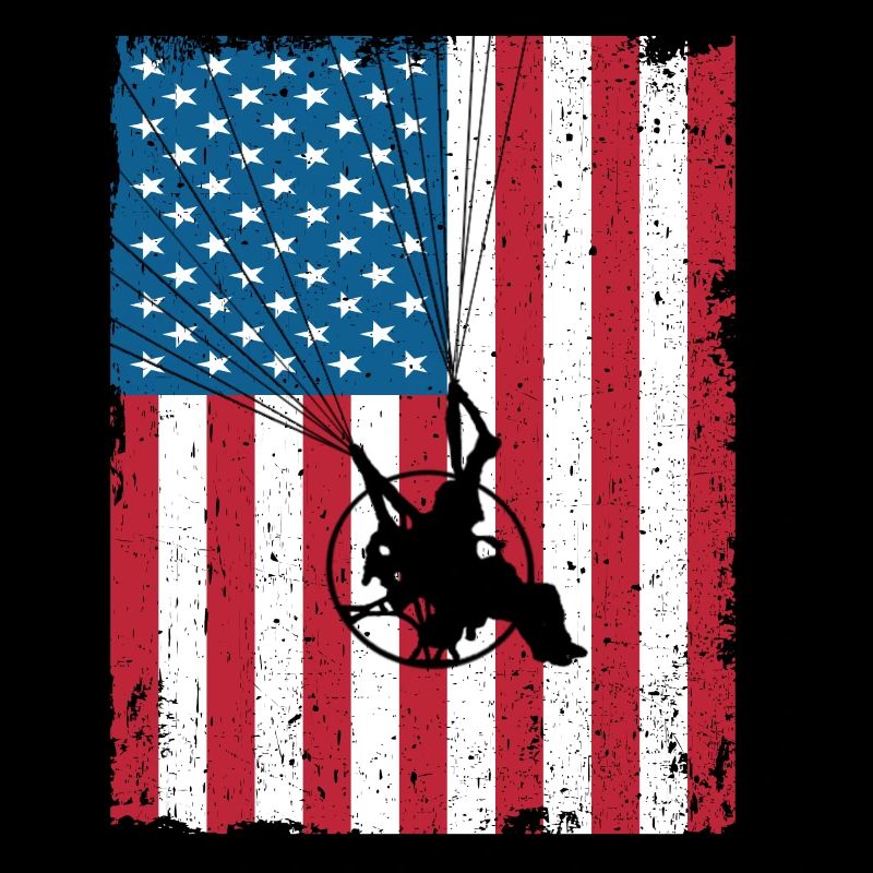 Paramotoring Powered Paragliding PPG USA Flag