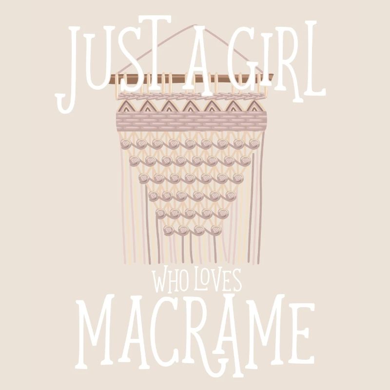 Makramee Nur ein Mädchen, das Makramee liebt