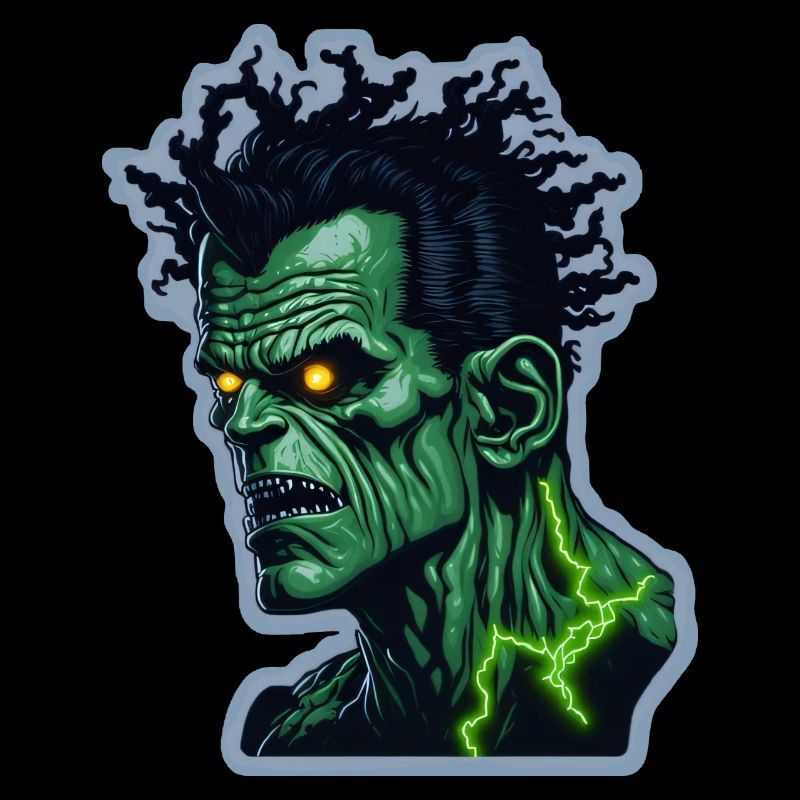 Monstre vert Halloween 3