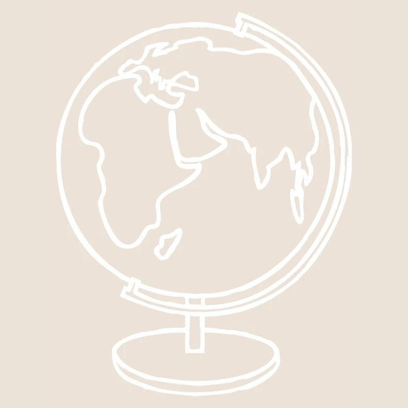 Globe dessiné à la main
